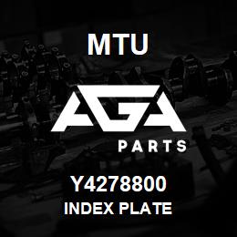 Y4278800 MTU INDEX PLATE | AGA Parts