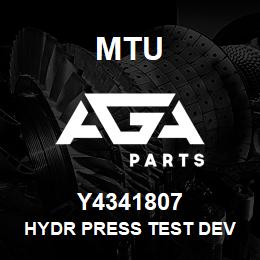 Y4341807 MTU HYDR PRESS TEST DEV | AGA Parts