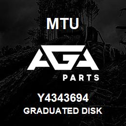 Y4343694 MTU GRADUATED DISK | AGA Parts