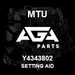 Y4343802 MTU SETTING AID | AGA Parts