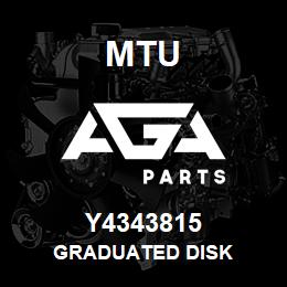 Y4343815 MTU GRADUATED DISK | AGA Parts