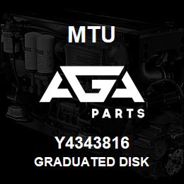 Y4343816 MTU GRADUATED DISK | AGA Parts