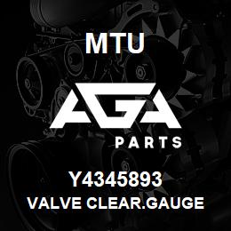 Y4345893 MTU VALVE CLEAR.GAUGE | AGA Parts