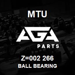 Z=002 266 MTU BALL BEARING | AGA Parts