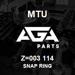 Z=003 114 MTU SNAP RING | AGA Parts