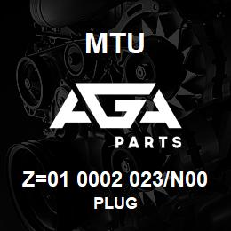 Z=01 0002 023/N00 MTU PLUG | AGA Parts