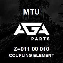 Z=011 00 010 MTU COUPLING ELEMENT | AGA Parts