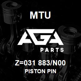 Z=031 883/N00 MTU PISTON PIN | AGA Parts