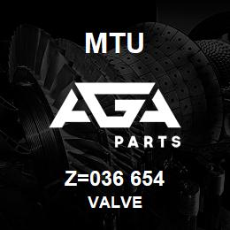 Z=036 654 MTU VALVE | AGA Parts