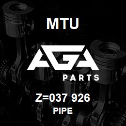 Z=037 926 MTU PIPE | AGA Parts