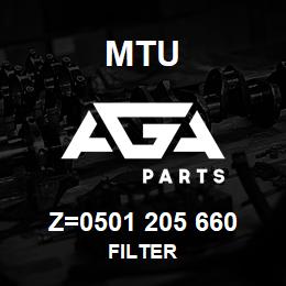 Z=0501 205 660 MTU FILTER | AGA Parts