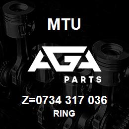 Z=0734 317 036 MTU RING | AGA Parts