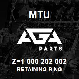 Z=1 000 202 002 MTU RETAINING RING | AGA Parts