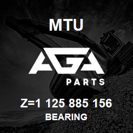 Z=1 125 885 156 MTU BEARING | AGA Parts