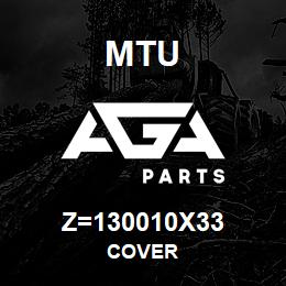 Z=130010X33 MTU COVER | AGA Parts