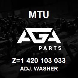 Z=1 420 103 033 MTU ADJ. WASHER | AGA Parts