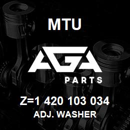 Z=1 420 103 034 MTU ADJ. WASHER | AGA Parts