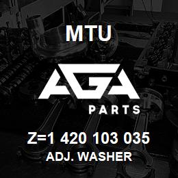 Z=1 420 103 035 MTU ADJ. WASHER | AGA Parts