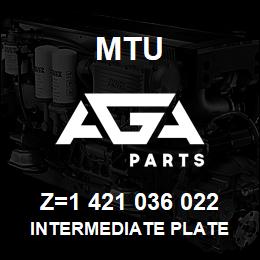 Z=1 421 036 022 MTU INTERMEDIATE PLATE | AGA Parts