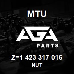 Z=1 423 317 016 MTU NUT | AGA Parts