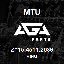 Z=15.4511.2036 MTU RING | AGA Parts