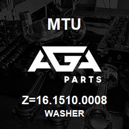 Z=16.1510.0008 MTU WASHER | AGA Parts