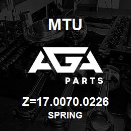 Z=17.0070.0226 MTU SPRING | AGA Parts