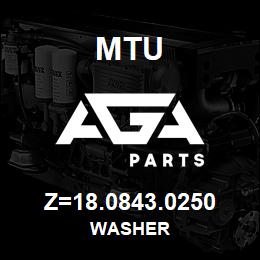 Z=18.0843.0250 MTU WASHER | AGA Parts