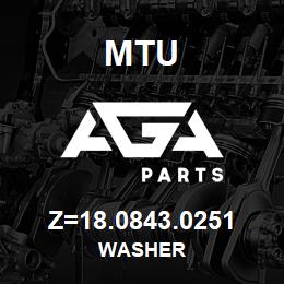 Z=18.0843.0251 MTU WASHER | AGA Parts