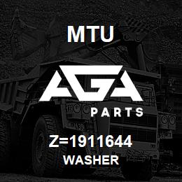 Z=1911644 MTU WASHER | AGA Parts