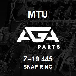 Z=19 445 MTU SNAP RING | AGA Parts