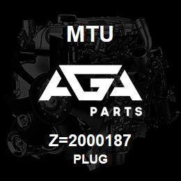 Z=2000187 MTU PLUG | AGA Parts