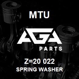 Z=20 022 MTU SPRING WASHER | AGA Parts