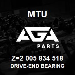 Z=2 005 834 518 MTU DRIVE-END BEARING | AGA Parts