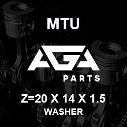 Z=20 X 14 X 1.5 MTU WASHER | AGA Parts