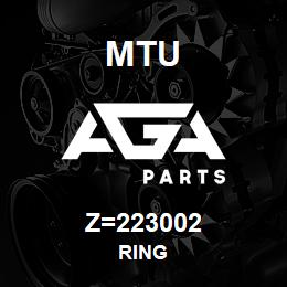 Z=223002 MTU RING | AGA Parts