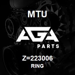 Z=223006 MTU RING | AGA Parts