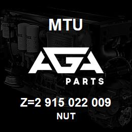 Z=2 915 022 009 MTU NUT | AGA Parts