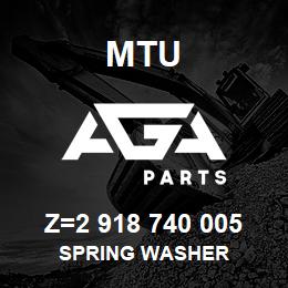 Z=2 918 740 005 MTU SPRING WASHER | AGA Parts