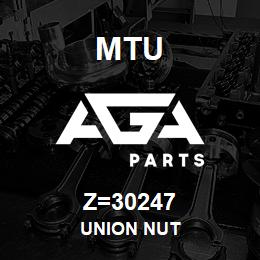 Z=30247 MTU UNION NUT | AGA Parts