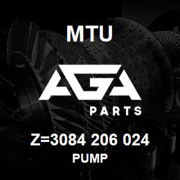 Z=3084 206 024 MTU PUMP | AGA Parts