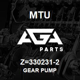 Z=330231-2 MTU GEAR PUMP | AGA Parts