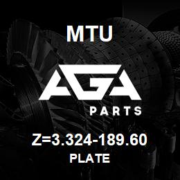 Z=3.324-189.60 MTU PLATE | AGA Parts