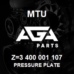 Z=3 400 001 107 MTU PRESSURE PLATE | AGA Parts