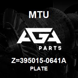 Z=395015-0641A MTU PLATE | AGA Parts