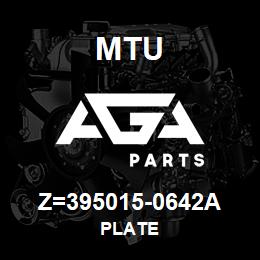 Z=395015-0642A MTU PLATE | AGA Parts