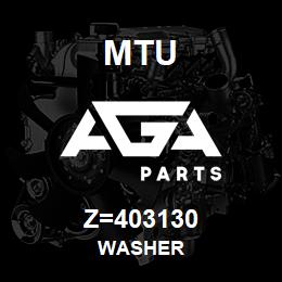 Z=403130 MTU WASHER | AGA Parts