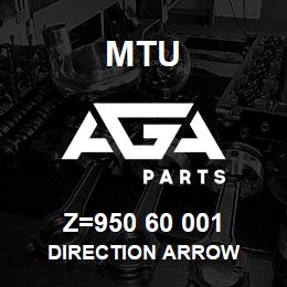 Z=950 60 001 MTU DIRECTION ARROW | AGA Parts