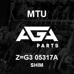Z=G3 05317A MTU SHIM | AGA Parts