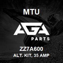 ZZ7A600 MTU Alt. Kit, 35 Amp | AGA Parts